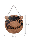 Blessed Round with Ear Wooden Wall Hanging