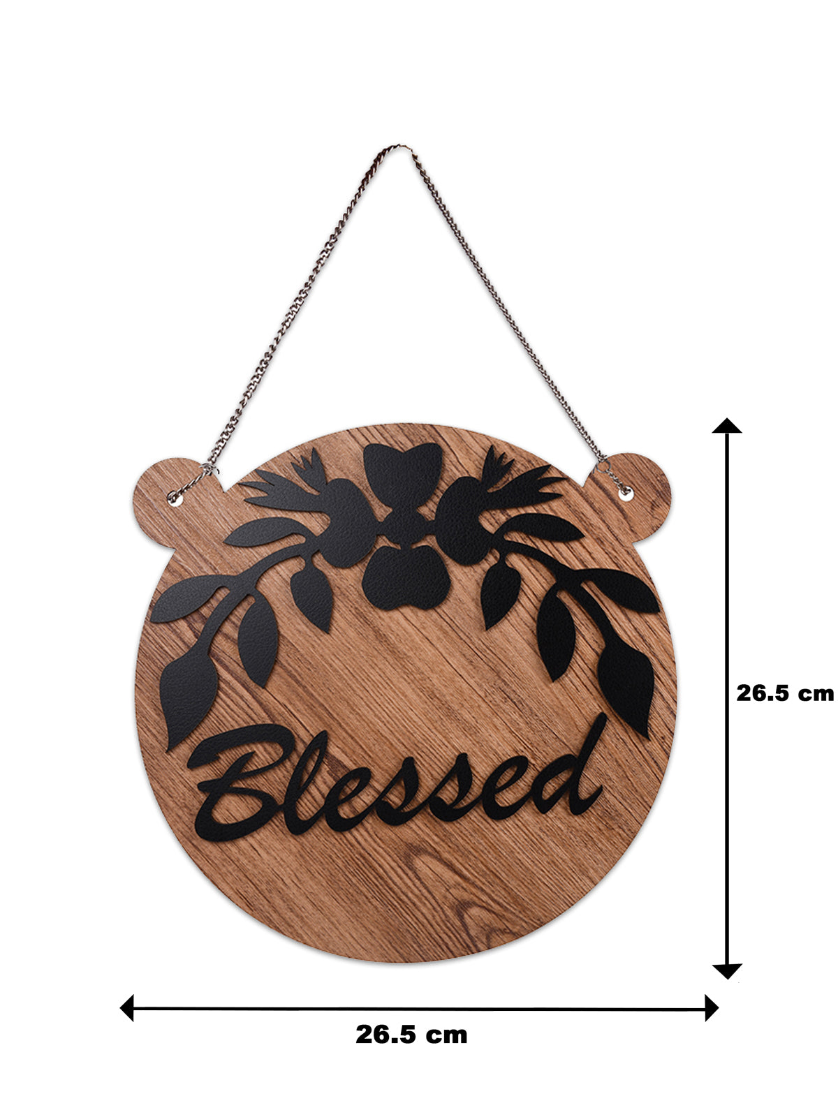 Blessed Round with Ear Wooden Wall Hanging