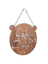 Good Vibes Only Round with Ear Wooden Wall Hanging