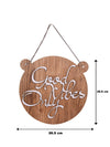 Good Vibes Only Round with Ear Wooden Wall Hanging