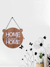 Home Sweet Home Round with Ear Wooden Wall Hanging