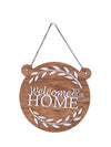 Welcome To Our Home Round with Ear Wooden Wall Hanging