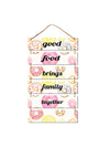 Good Food Brings Family Together 6 Blocks Wooden Wall Hanging