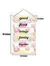 Good Food Brings Family Together 6 Blocks Wooden Wall Hanging