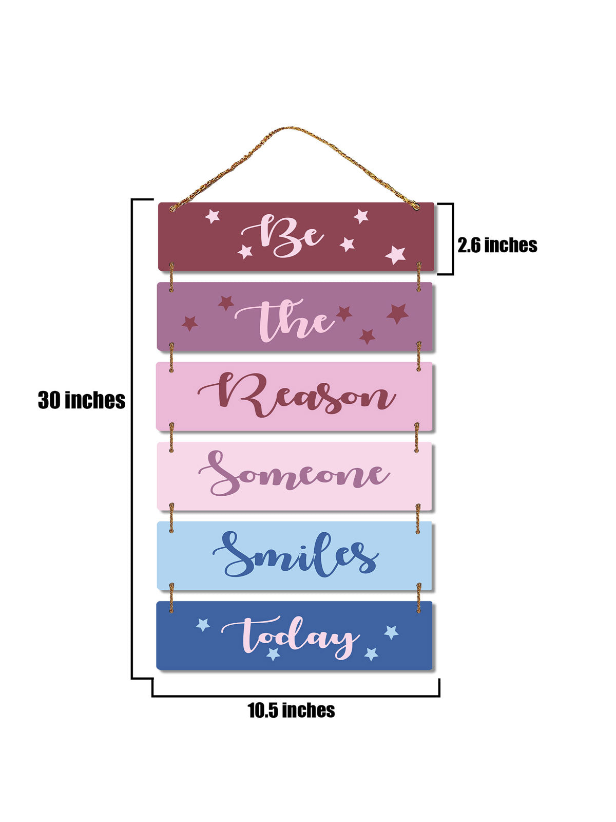 Be The Reason Someone Smiles Today 6 Blocks Wooden Wall Hanging