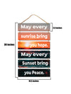 May Every Sunrise Bring You Hope, May Every Sunset Bring You Peace 6 Blocks Wooden Wall Hanging