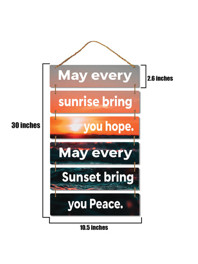 May Every Sunrise Bring You Hope, May Every Sunset Bring You Peace 6 Blocks Wooden Wall Hanging