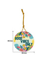 Good Vibes Only Round Wooden Wall Hanging