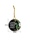 Good Vibes Only Round Wooden Wall Hanging