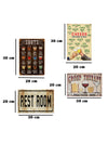 Bar Themed 4 Poster Wooden Wall Hanging