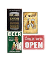 Bar Themed 4 Poster Wooden Wall Hanging